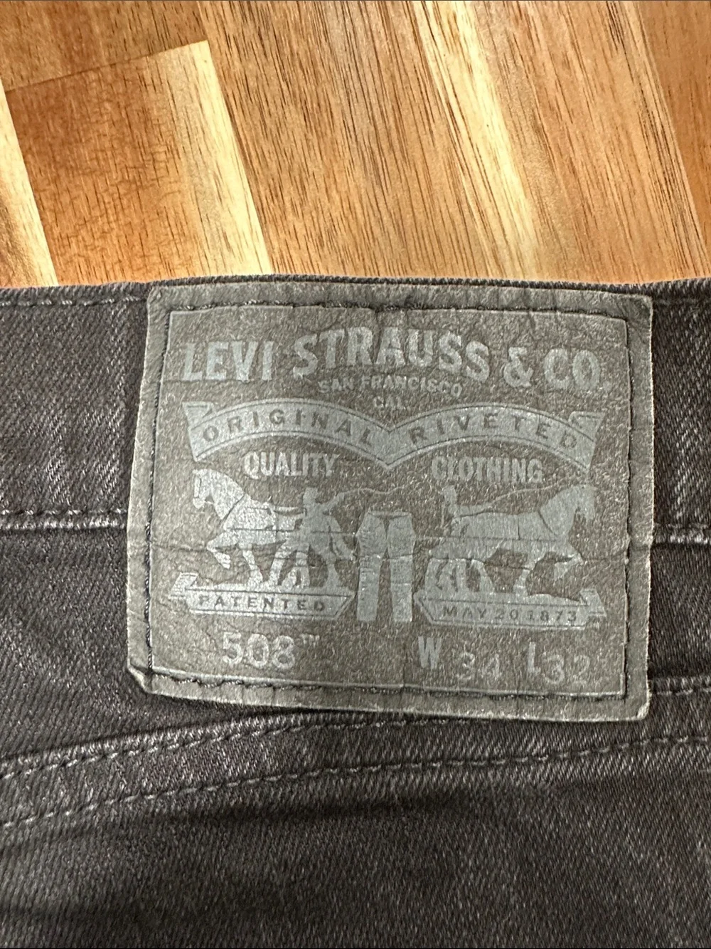 Levi's Men's Black Straight Jeans 398